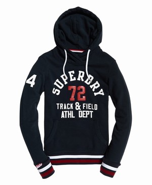 Superdry Track & Field Lightweight Női Kapucnis Pulóver Sötétkék | DTYBV3468